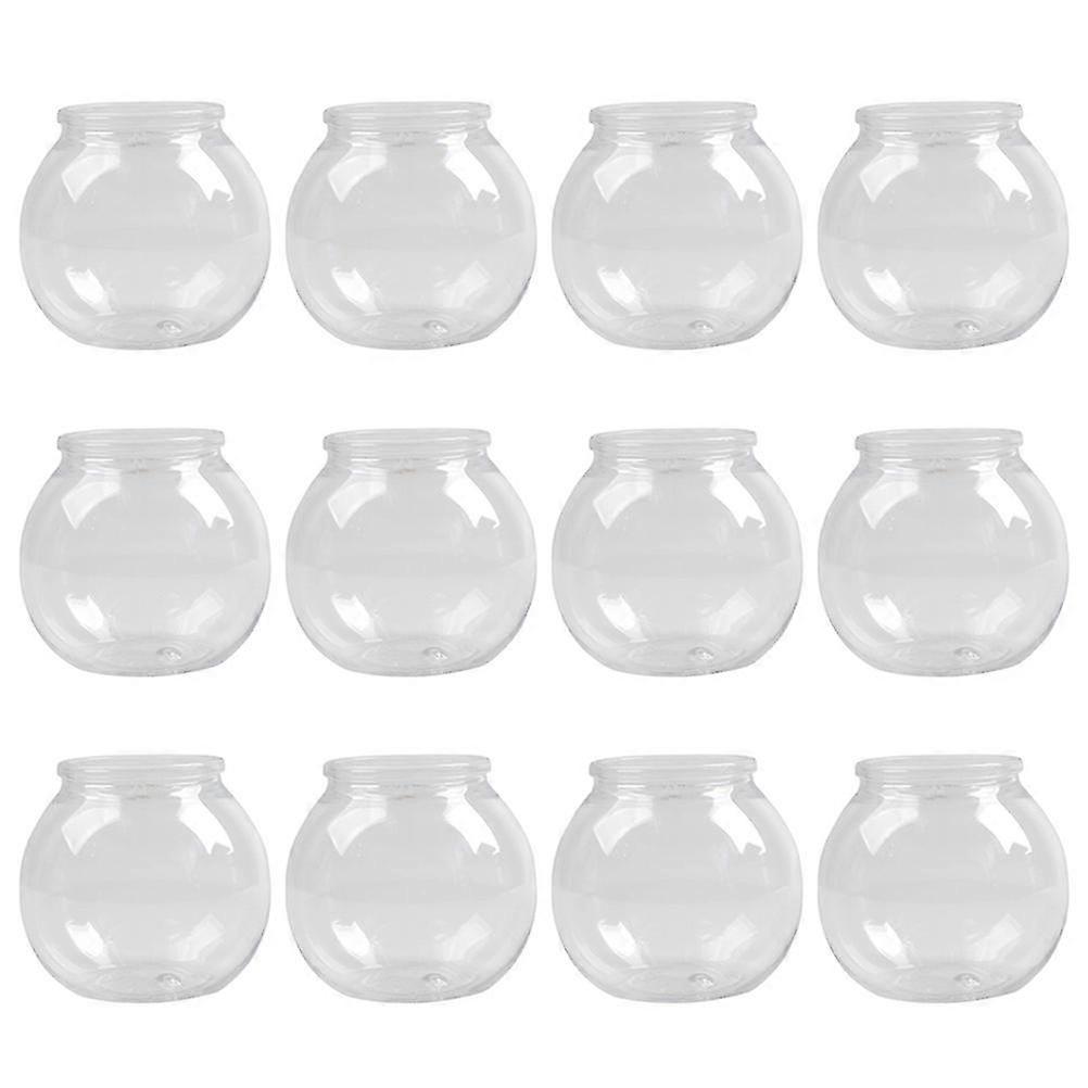 12 Set Transparent Disposable Plastic Dessert Cups Environmental Party Small Cup