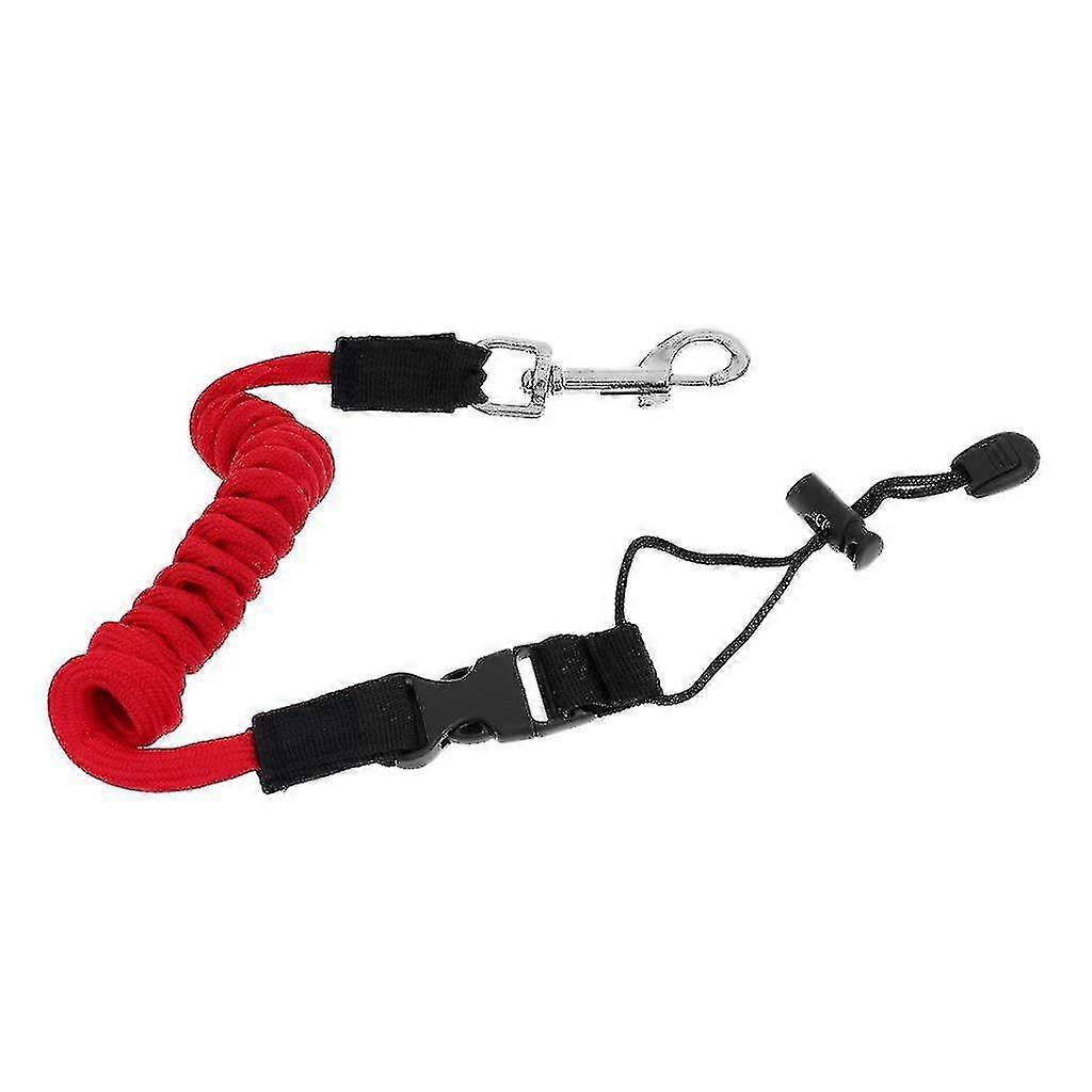 Kayak Paddle Leash, Safety Elastic Kayak Paddle Rope Canoeing Accessories With Adjustable Belt Buckle And Metal Hooks For Canoeing Boating Surfing (1p