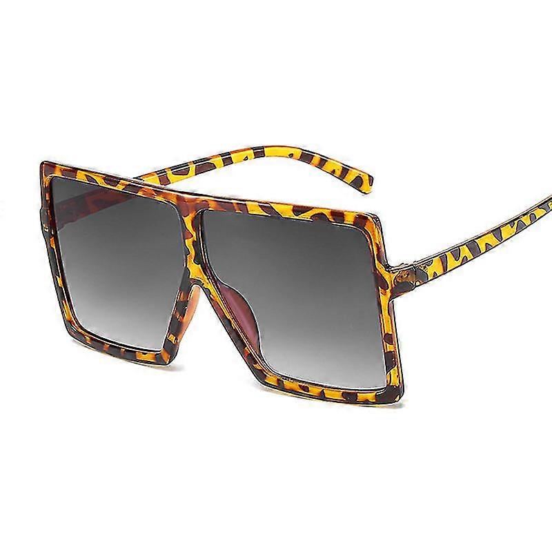 Oversized Shades Zonnebril Vrouw Zwart Fashion Square Big Frame Zonnebril Vrouwelijke Vintage Retro Bril Unisex Oculos Feminino