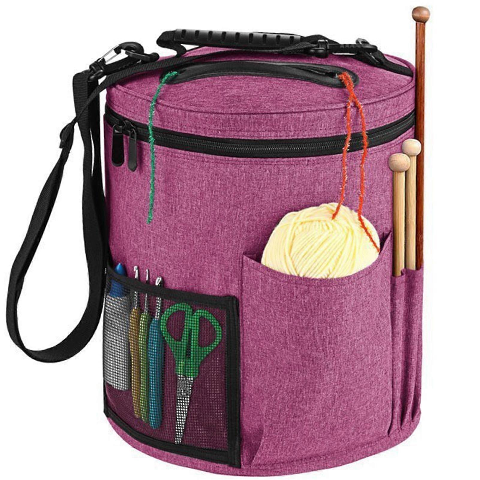 Portable Yarn Holders Multifunctional Wool Yarn Storage Bag for Storing Knitting Needles