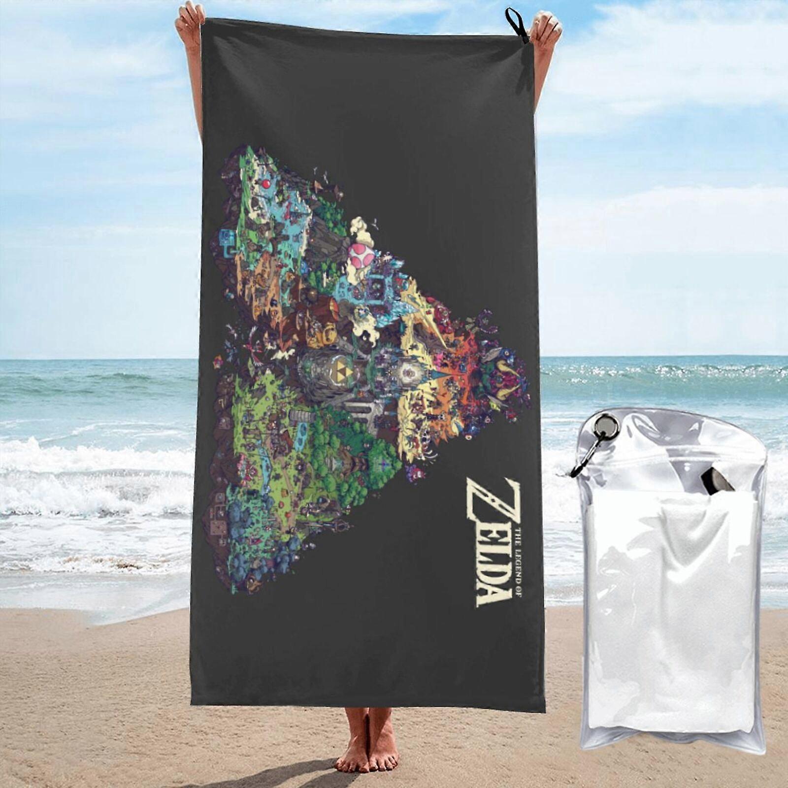 p671Legend Of Zelda Beach Towel Absorbent Large Towel 3D Cartoon Towel LXMT2832