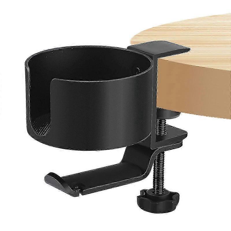 2-in-1-Getränkehalter für den Schreibtisch, auslaufsicherer Getränkehalter für unter den Schreibtisch, Kopfhöreraufhänger, luxuriöser Getränkehalter, 100 % neu