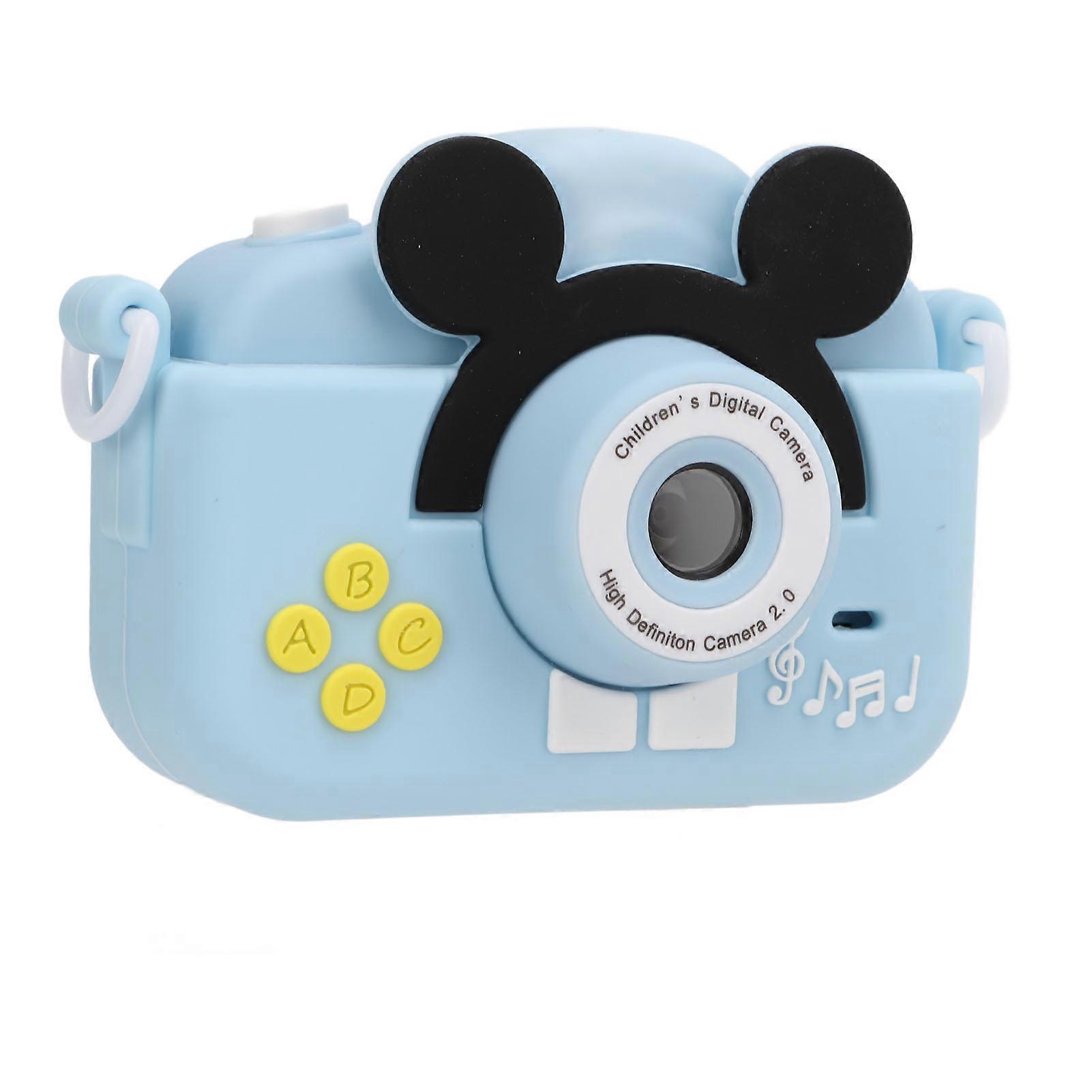 Kids Mini Digital Camera 2MP 2.0" Screen Blue 32GB Support