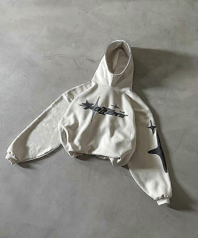 Çift kabarcık hoodie yeni erkekler ve kadınlar dört mevsim gevşek büyük boy retro sokak Y2K giysiler sokak giymek ceket