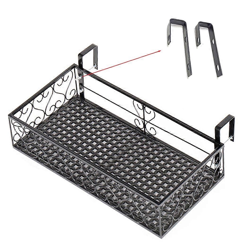  Stand Storage Rack Hanging Organizer Deck Flower Pot Rack with Hook Shelf