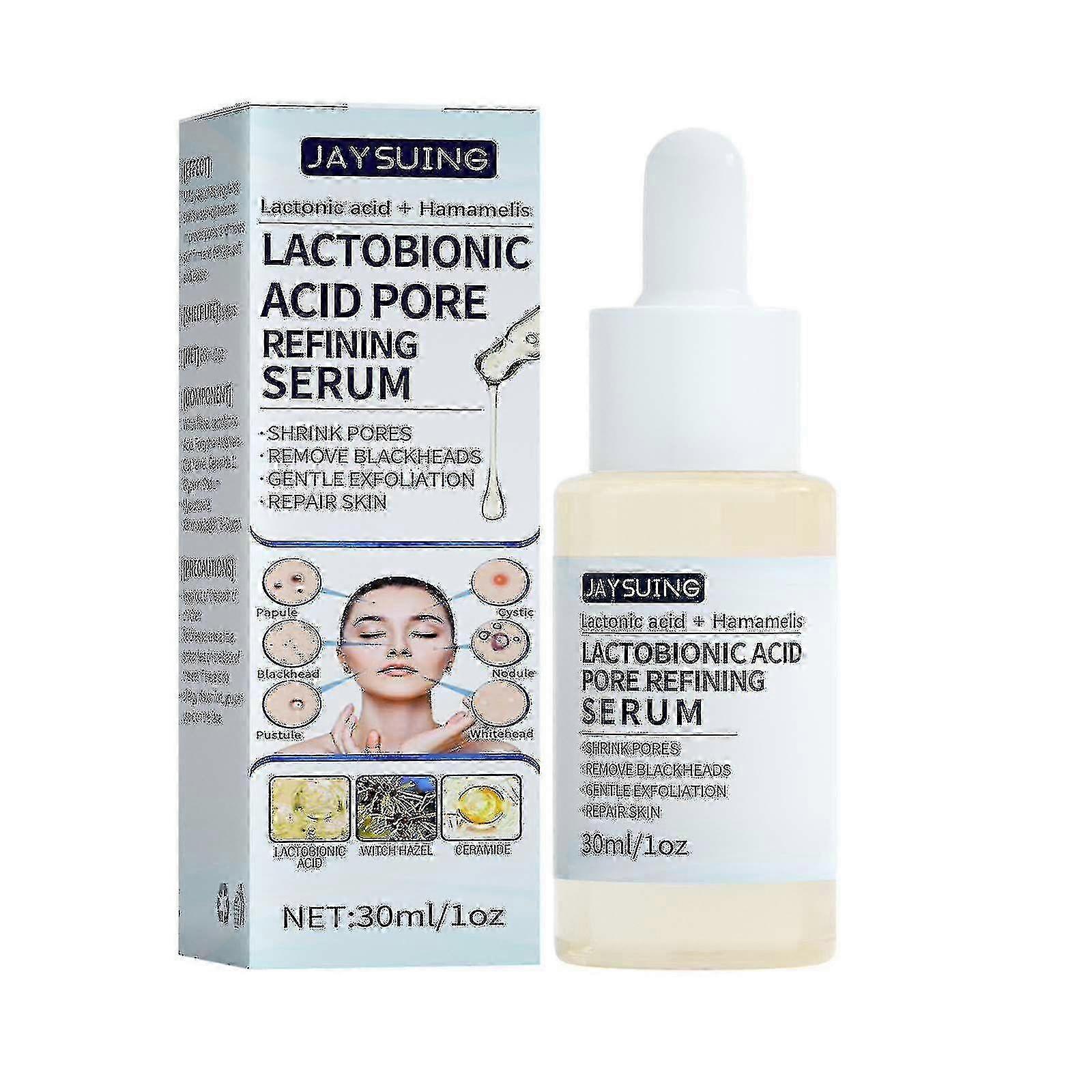 Jaysuing Lactobionic Acid Liquid Gentle Exfoliating, Blackheads, Deep Clean-