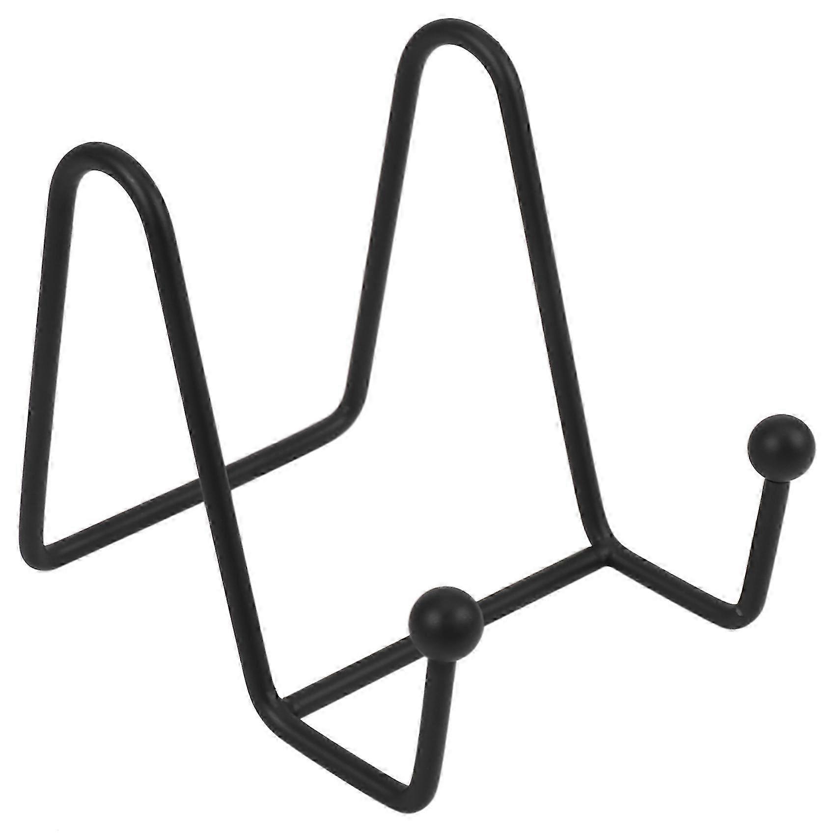 6 Pack Display Stands Holders, Black Iron Easel Plate Holder Display Stands Metal Wire Frame Holder