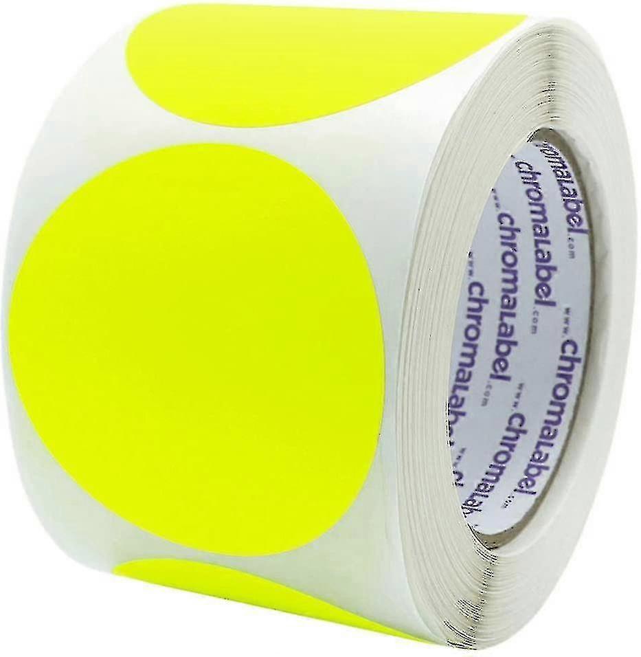 Label 2 Inch Round Removable Color-code Dot Stickers, 500 Per Roll