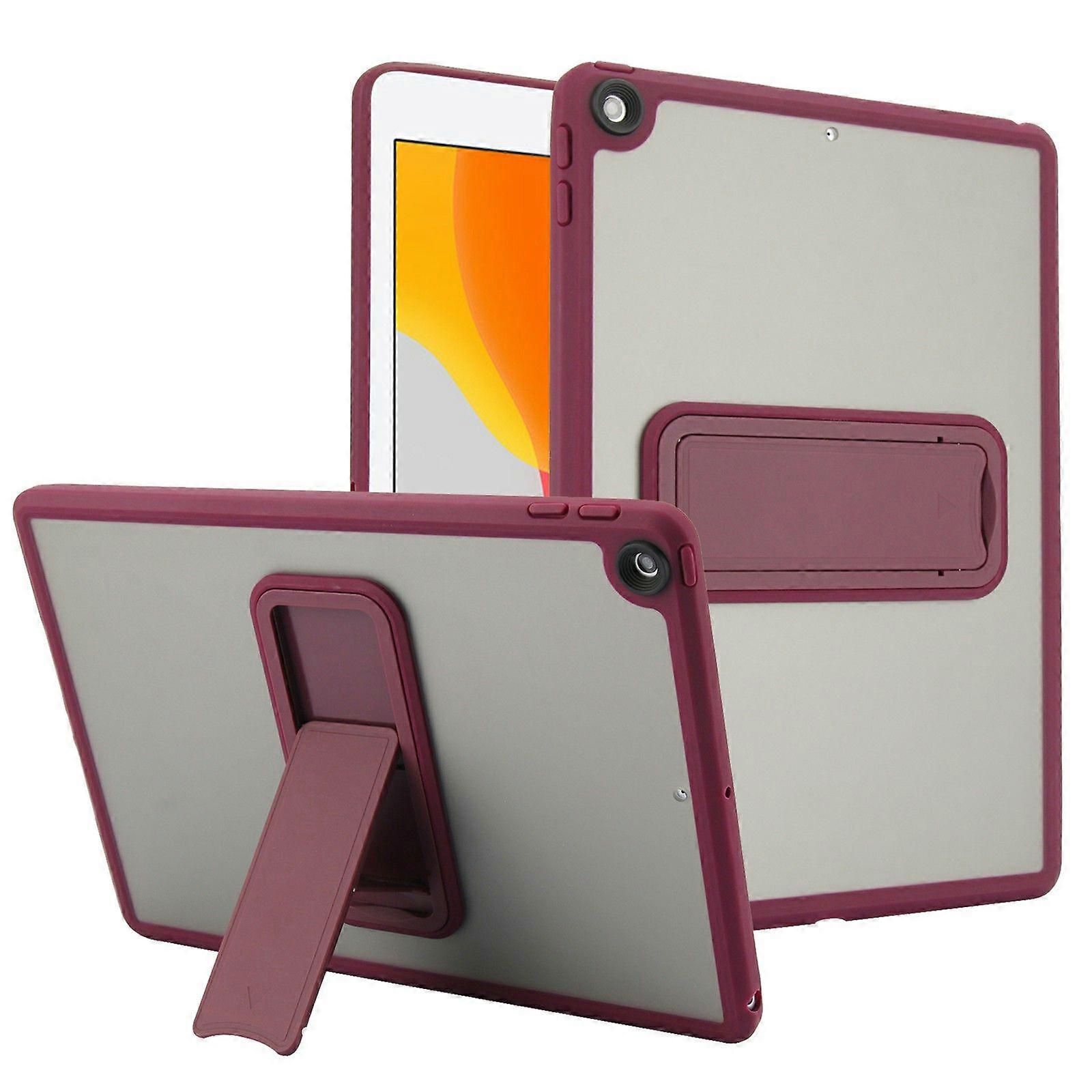 iPad 10.2(2021/2020/2019)TPU + PCスキンタッチカバー用キックスタンド付きタブレットケース