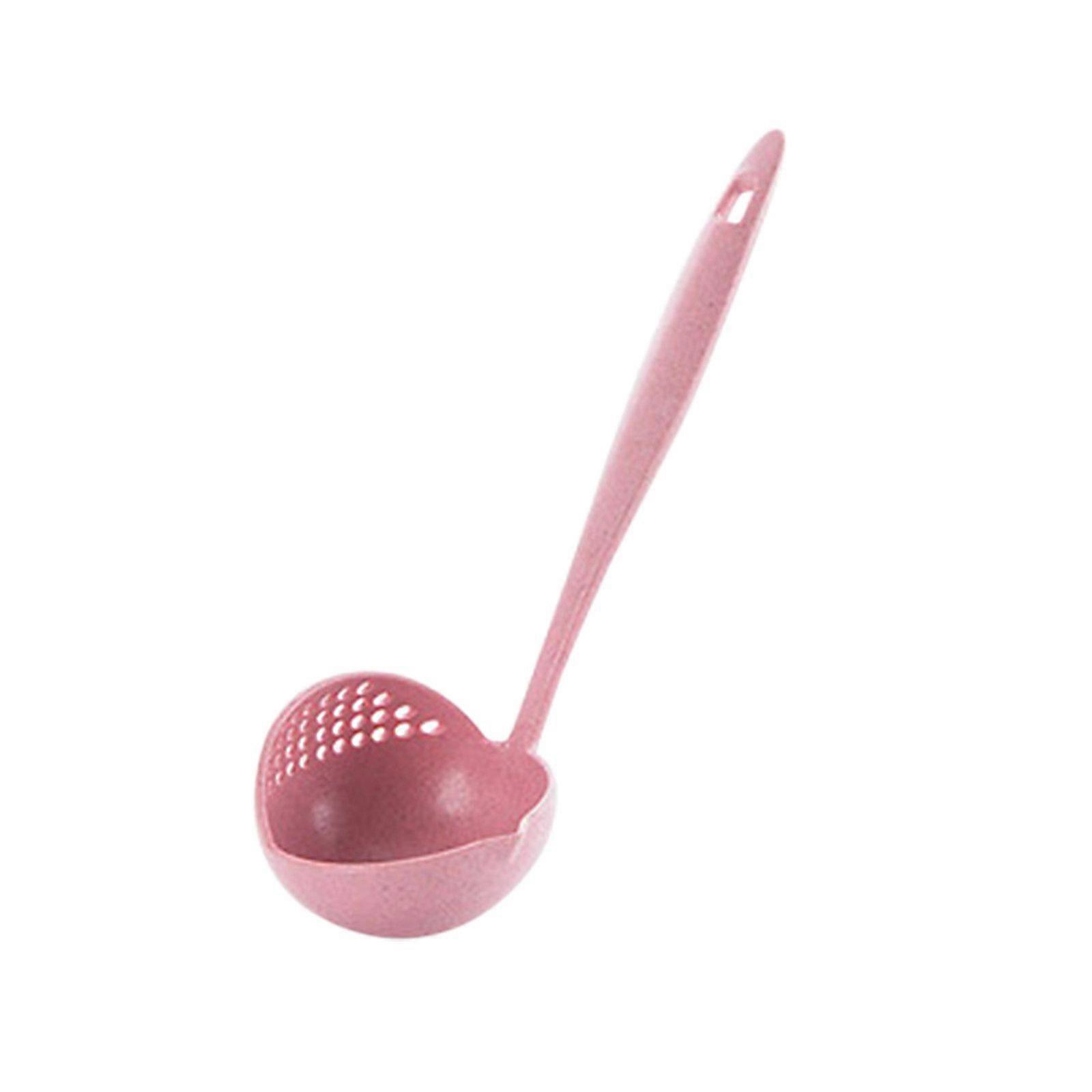 1PCS 2-in-1 Long Handle Filter Skimmer Hot Pot Porridge Soup Spoon