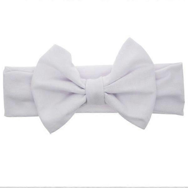 Cute Childs Elastic Turban Bow Headband Hairbands for Babies