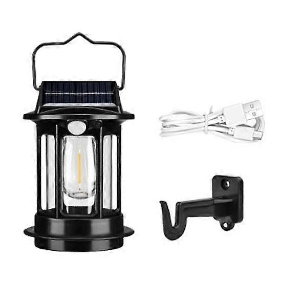 Solar Hanging Lantern Camping Light with Handle High Brightness IP65 Waterproof Motion Sensor Solar Powered Tent Lamp LED Light