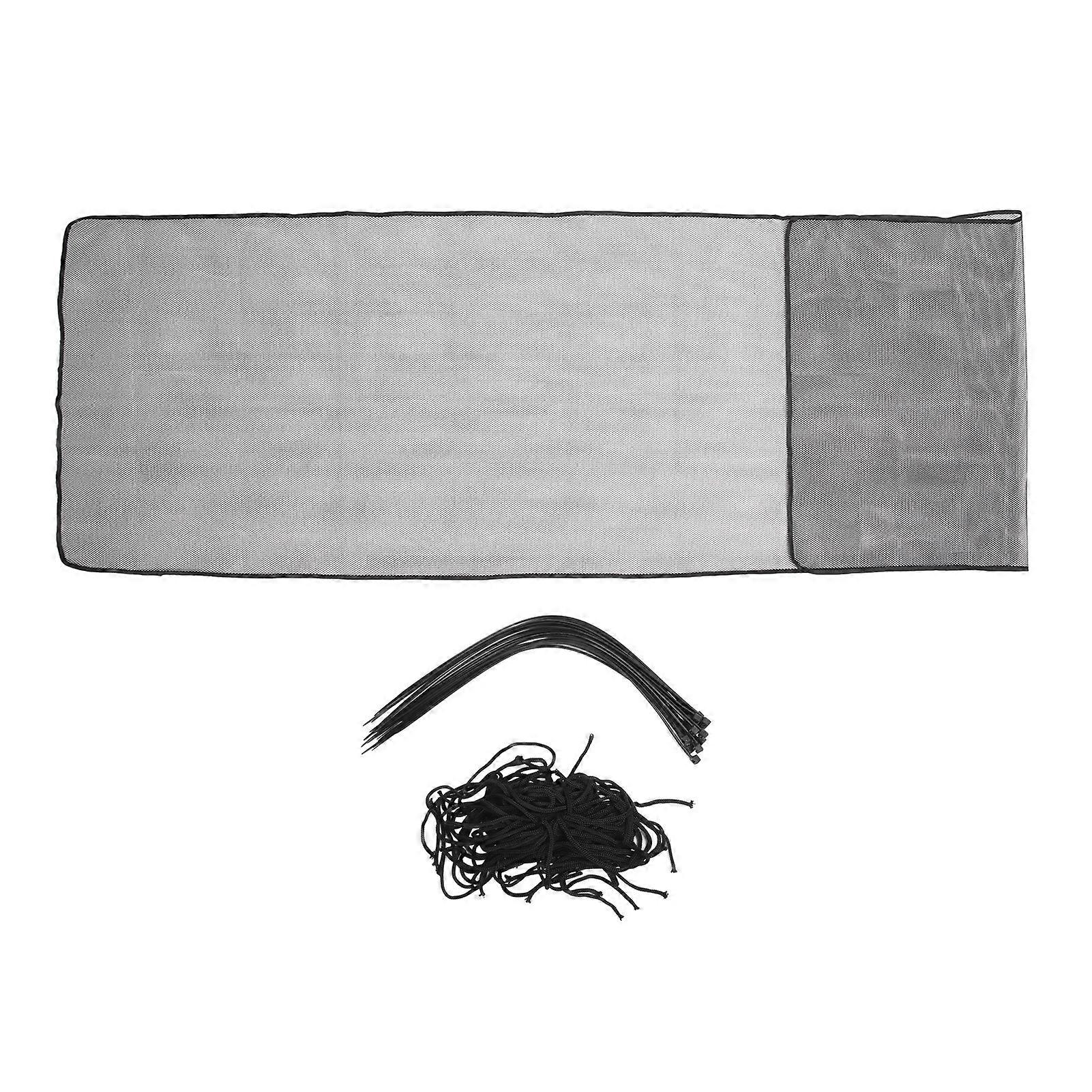 Mesh Netting Safety Net Thick 118.1 X 35.4in Deck Railing Protective Net for Balcony Apartment Black