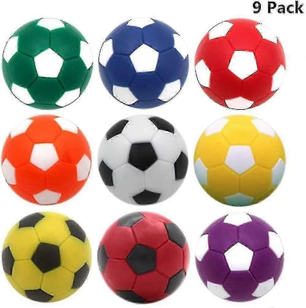 9pcs Μπάλες πίνακα Foosball 1.42 ίντσα επιτραπέζιες μπάλες ποδοσφαίρου για foosball επιτραπέζιο παιχνίδι Foosball αξεσουάρ αντικαταστάσεις πολύχρωμο