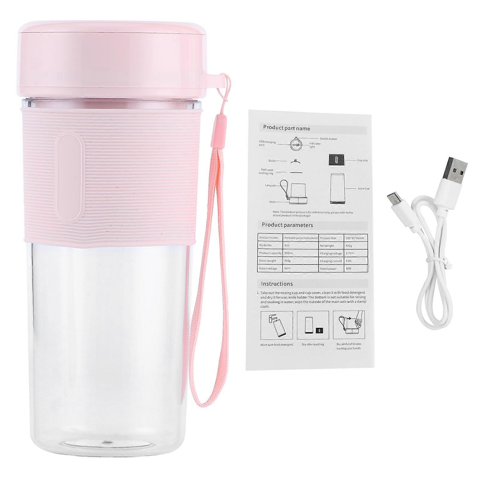 350mL Portable Multi‑Function Electric Blender Mini Juicer Cup USB Charging for Home Office Travel