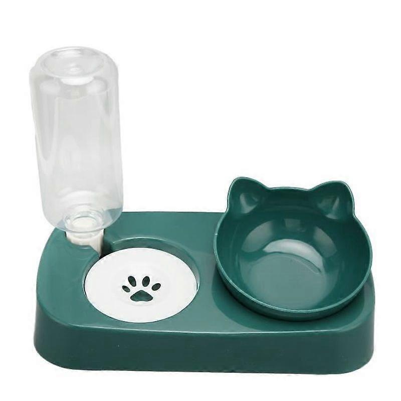 2-in-1 Cat Dog Bowl - Automatic Water Dispenser BottlesCyanshop Cat Dog Food Bowl
