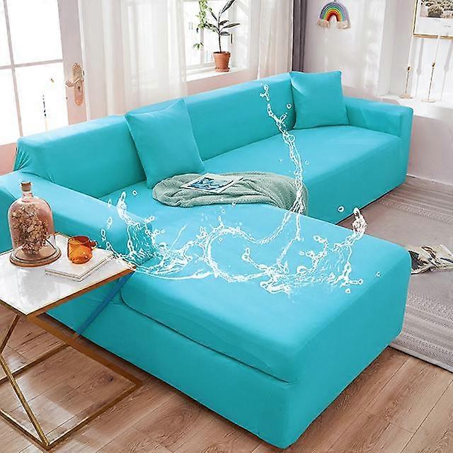Waterproof Sofa Covers Solid Color Corner Couch Covers Elastic Sofa Cover Living Room Couch Set For Pets Kids