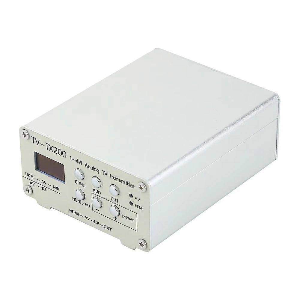 TV-TX200 VHF/UHF Analog TV Transmitter Support HD/AV Input Analog Signal Transmitter with Telescopic Antenna EU Plug