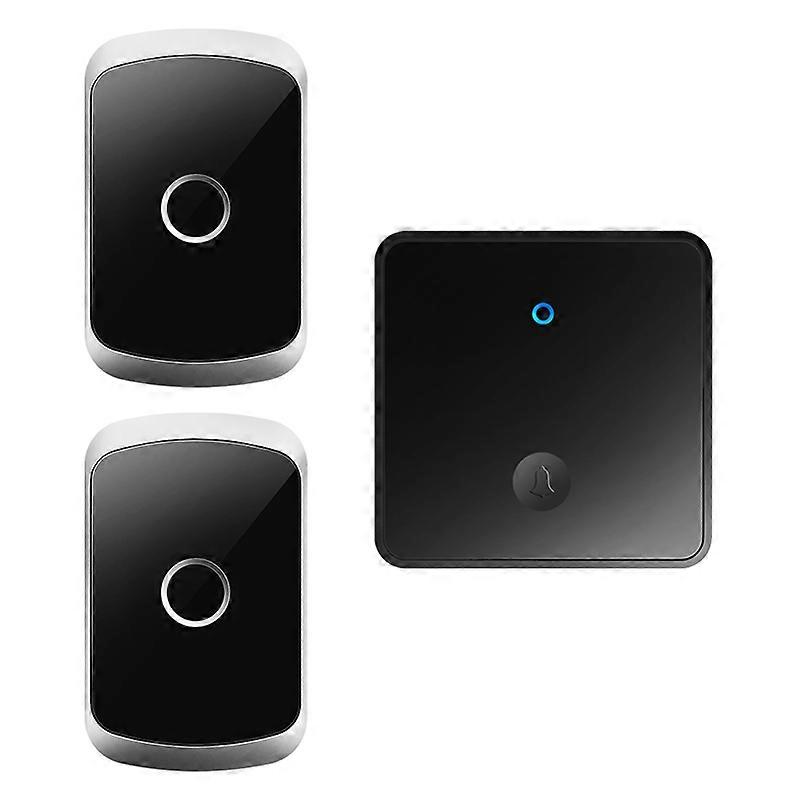 CACAZI FA50 Self-Powered Wireless Doorbell for Home Smart Doorbell Set with Transmitter+2 Receiver