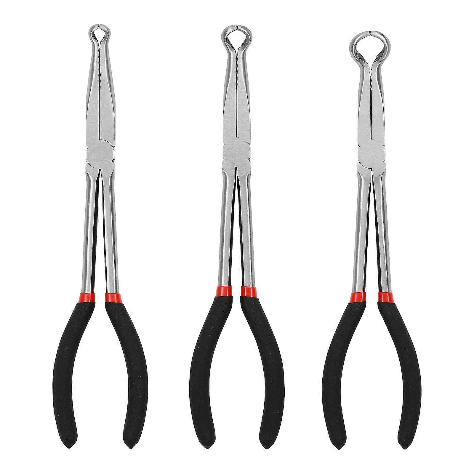 3 PCS Hose Grip Pliers Set Long Reach for Narrow Space 11"