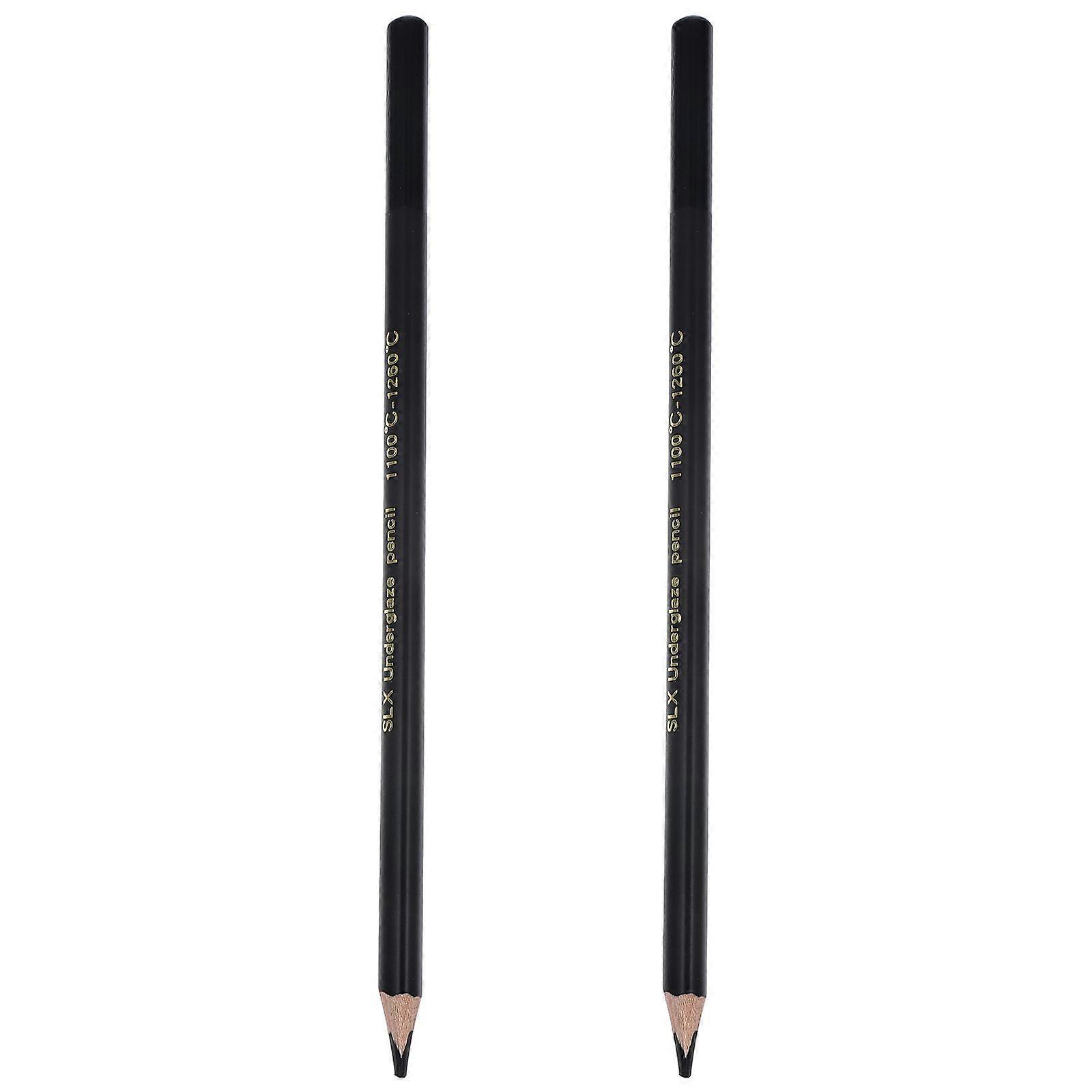2Pcs Drawing Art Pencil Handicraft Underglaze Pencil Convenient Pencil Stoneware Hand-Painted Pencil (Random Style)