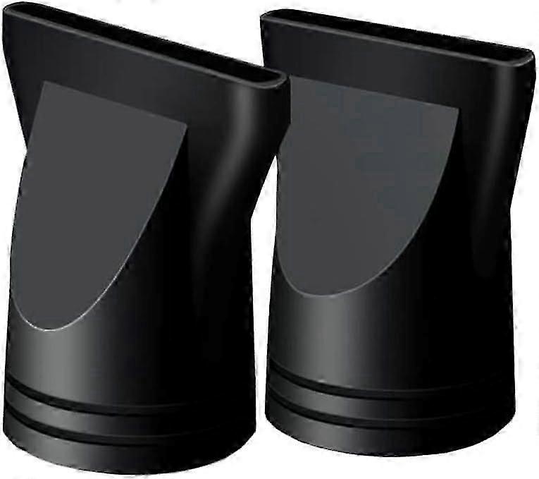 2Pcs Black Professional Plastic Hair Dryer Nozzle Replacement