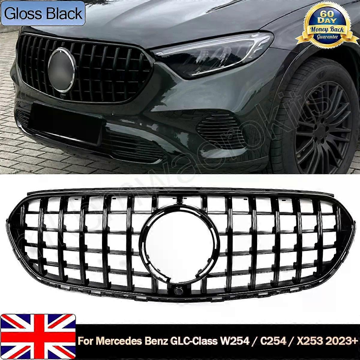 梅赛德斯 X254 C254 GLC220 GLC260 GLC300 AMG 2023+ 黑色前保险杠格栅