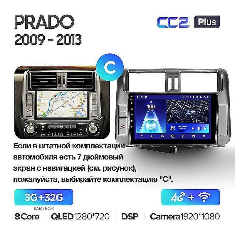 Cc2l Cc2 Plus For Toyota Land Cruiser Prado 150 2009 - 2013 Car Radio Multimedia Video Player Navigation No 2din 2 Din Dvd