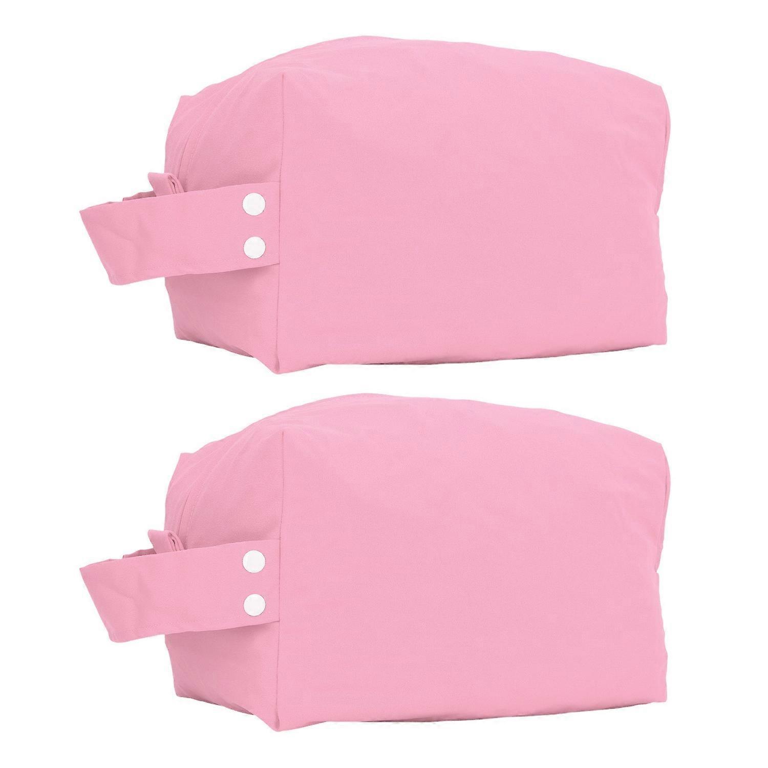 2Pcs Diaper Bag Snap Design Waterproof Reusable Toiletry Bag Diaper Pouch Storage Organizer for Trav