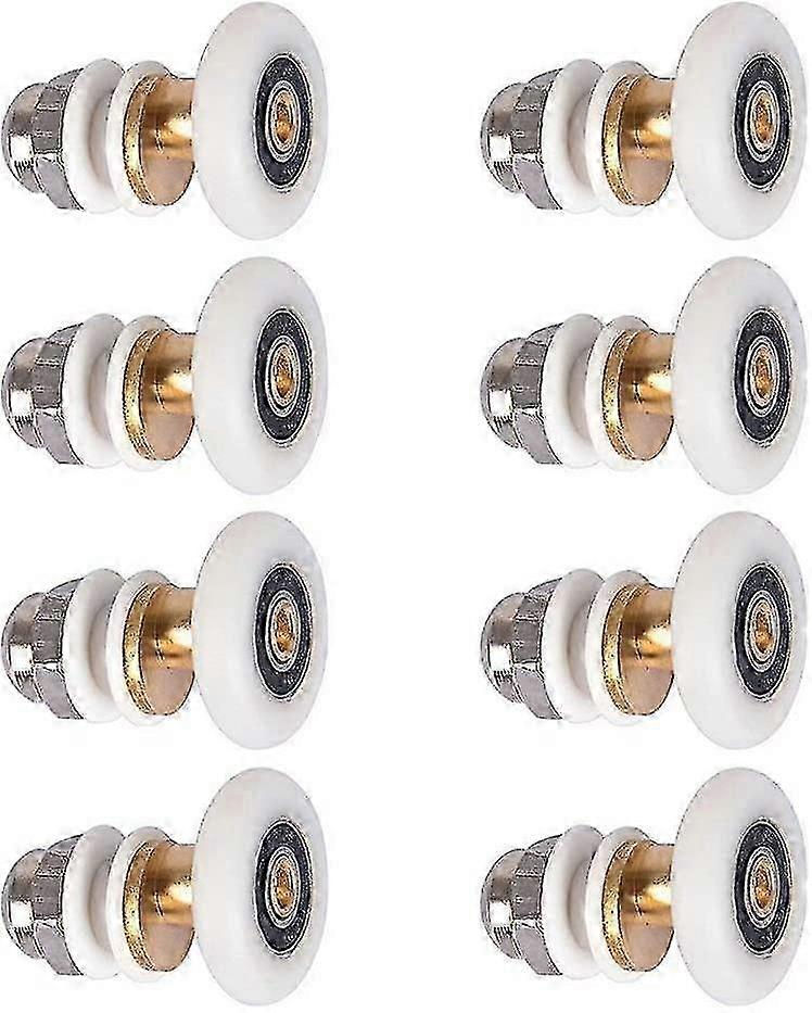 8PCS Duschdörr Rullhjul för byte av skjutdörr, 27mm kompatibla hjul