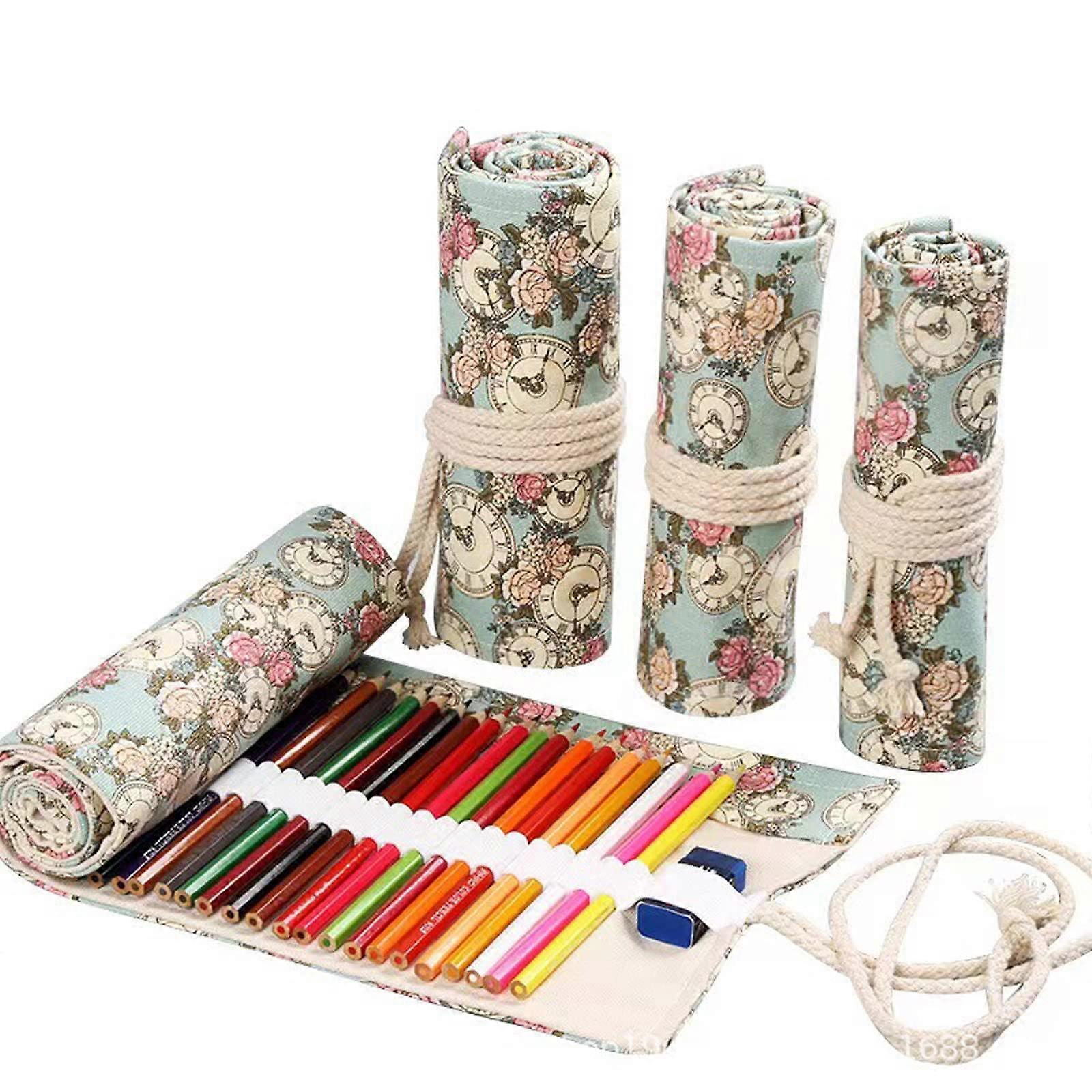 Canvas Colored Pencil Roll with 72 Slots | Artist Drawing Tool, Portable Storage, Art Supplies Organizer - Durable Material