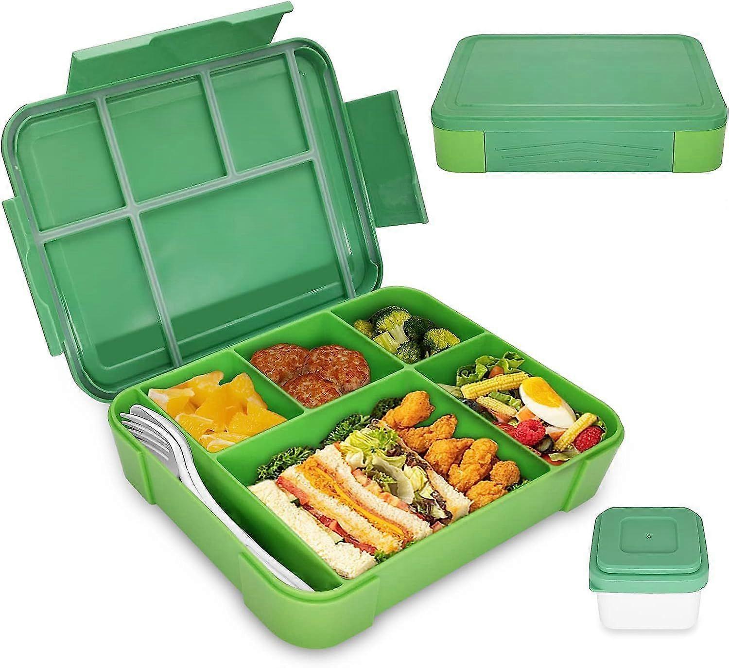 Children's Lunch Box with Compartments, 1300 ml Lunch Box Children, Leak-Proof Bento Box, Children's Lunch Box for Nursery and School