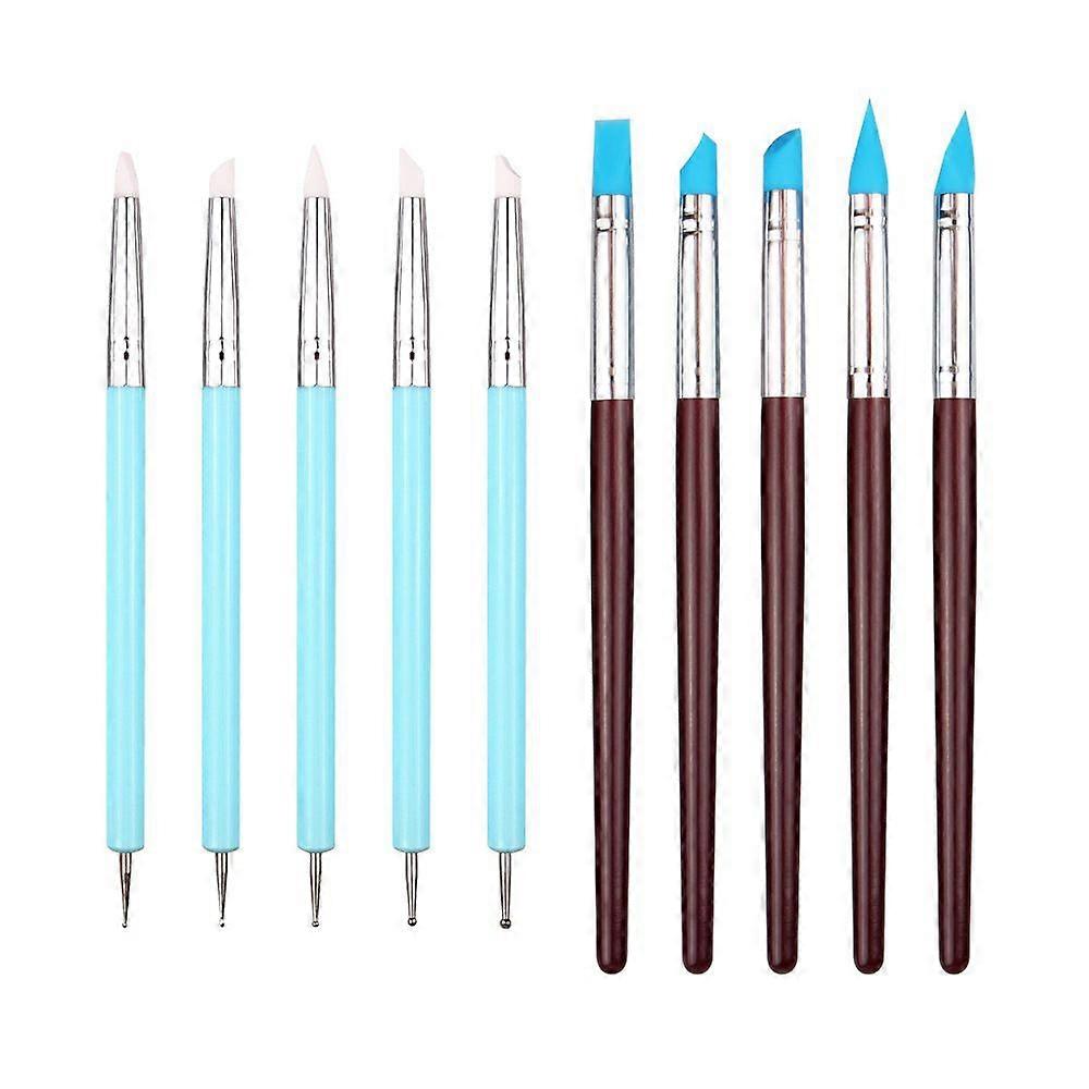 8Pcs Polymer Clay Tools Modeling Clay Sculpting Tools Kits for Pottery Sculpture Wooden Dotting Tools