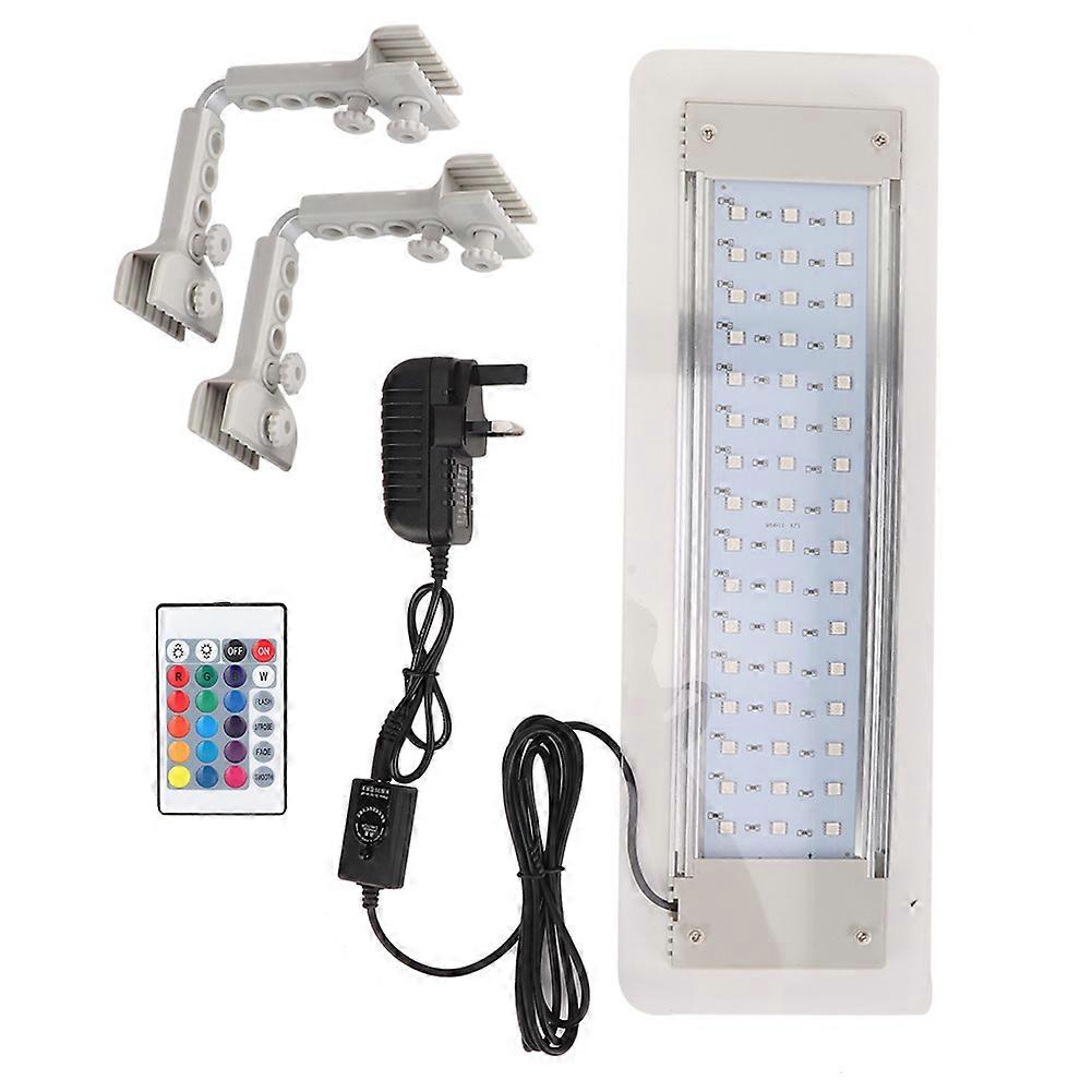 Aquarium Fish Tank RGB LED Light Clip-On Lamp for Water Plants 100-240V Adjustable Brightness and Color Settings