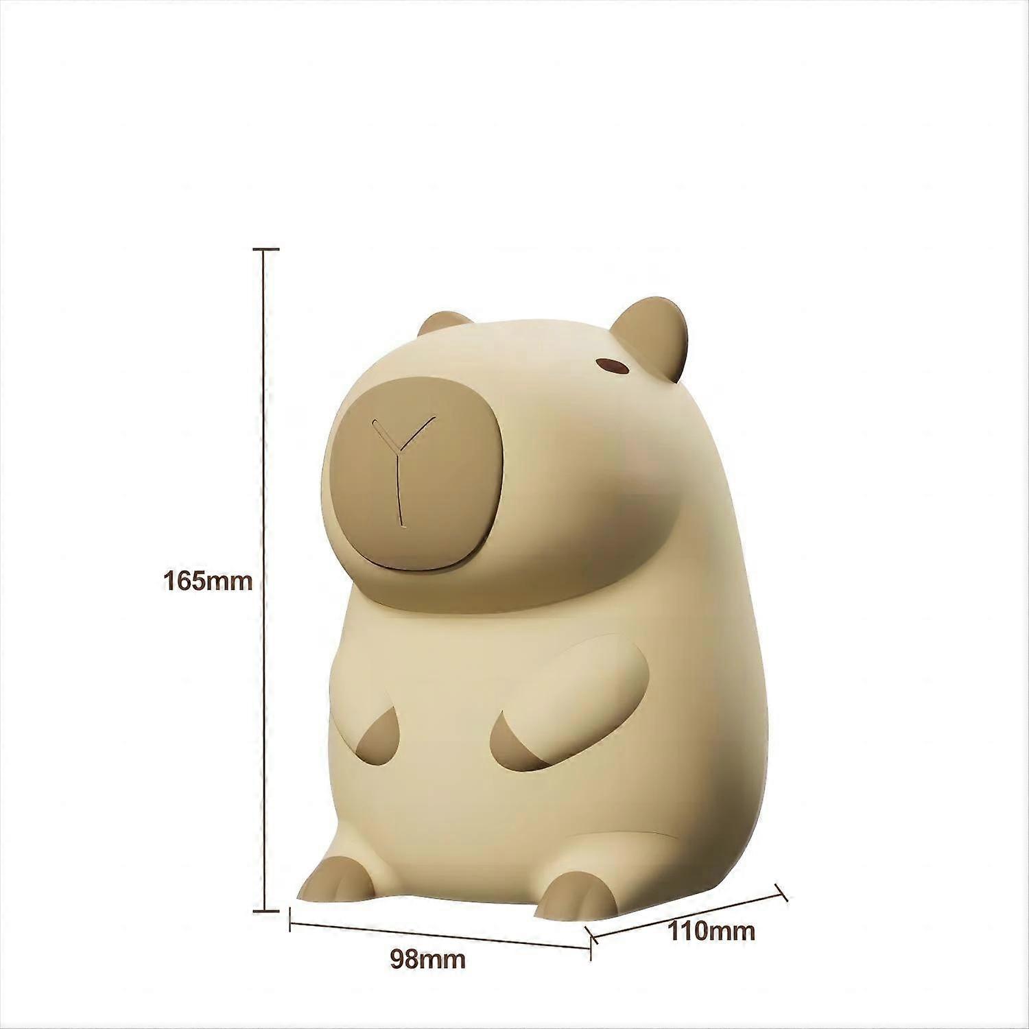 Capibala silicone night light, rechargeable, adjustable brightness, soft sleep light