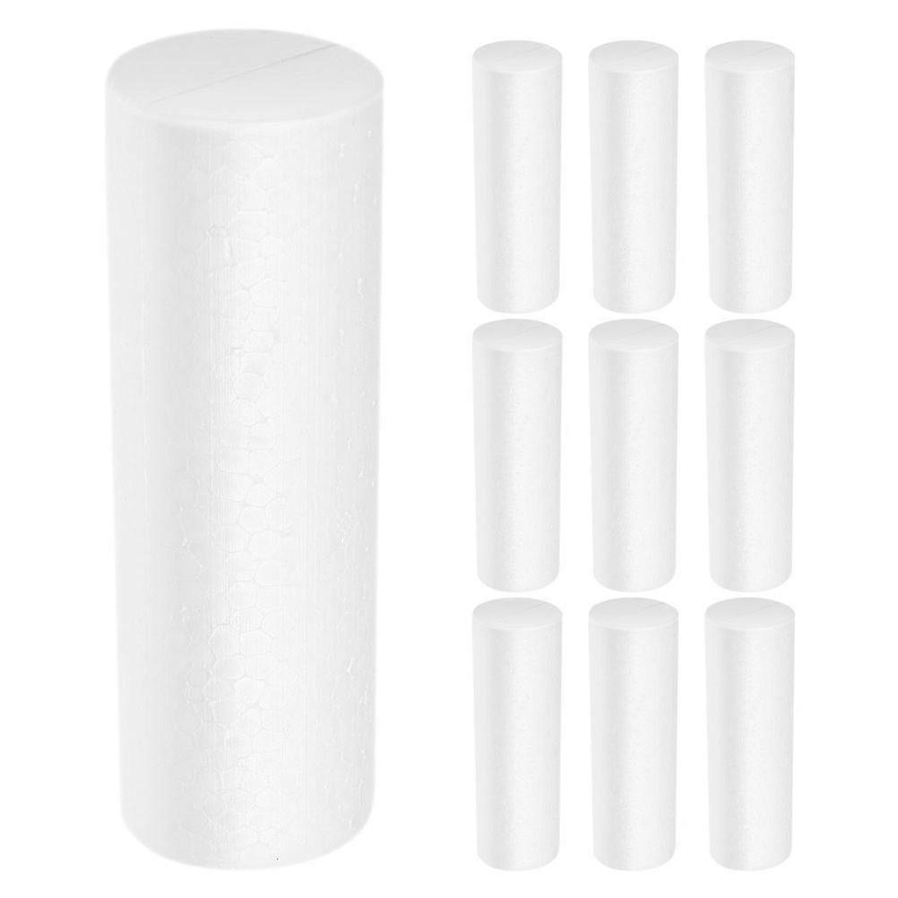 10pcs Craft Foam Tube For Diy Cylinder Adornment Craft Foam Tubes Cylinders Cylinder Ornament Foam Shape Diy Craft Foam Rods