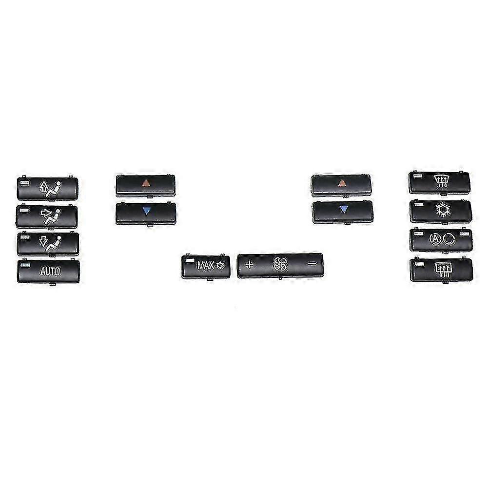 14Pcs Car Climate Control Ar condicionado Switch Button Covers para X5 E53 1999-2006 E39 1996-2002