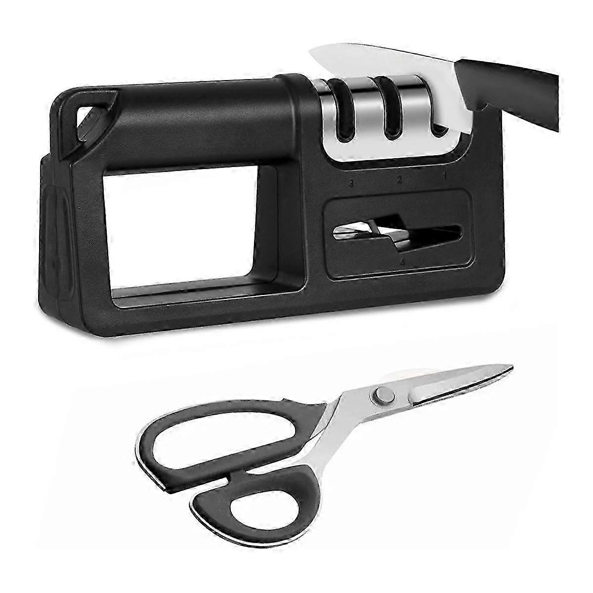 Knife Sharpener, Sharpener with Scissors Sharpener, Knife Sharpener Tool Compatible Repairing, Resto