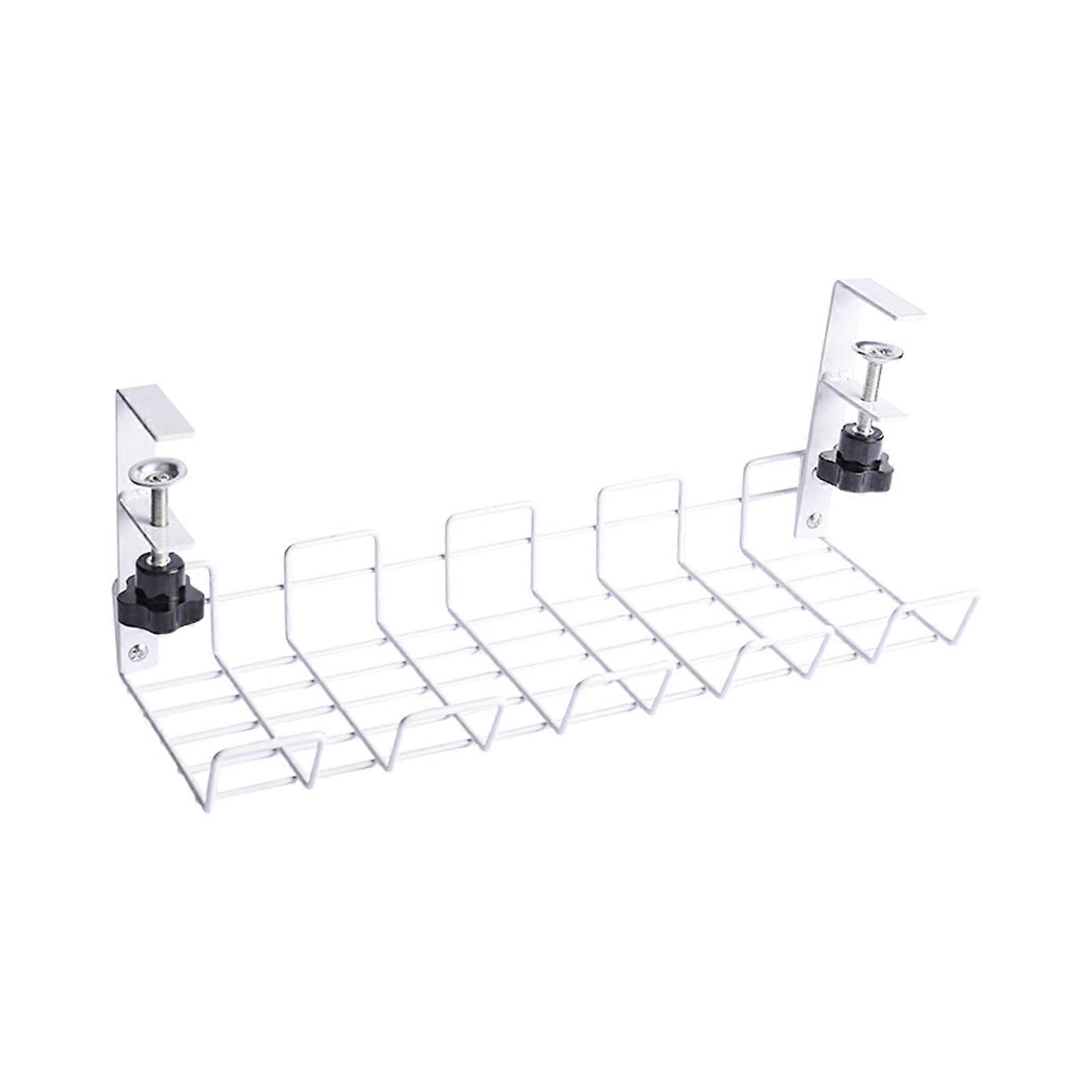 under Desk Wire Storage Rack Multifunctional Wire Cable Tray for Computer Cables