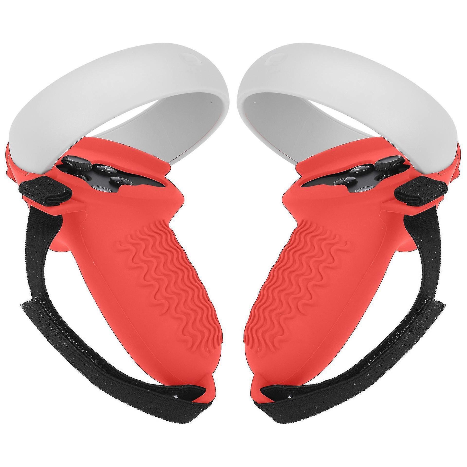 Case Silicone Compatible With Oculus Quest 2 Controller, Accessories Non-slip, With Adjustable Hand Strap