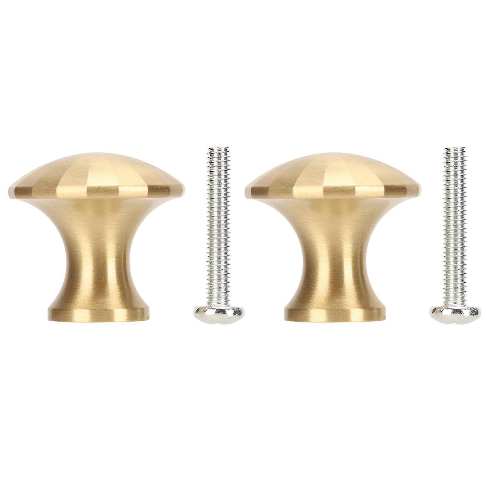 2 Sets Brass Cabinet Simple Beautiful Antioxidation Drawer Knobs Handle for Kitchen Bathrooms Furniture