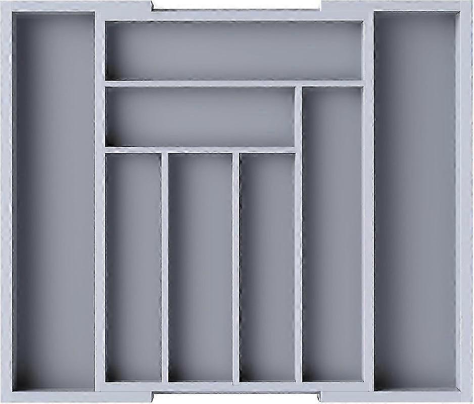 Bamboo Expandable Drawer Organizer with Adjustable Compartments for Kitchen Utensils and Cutlery Storage