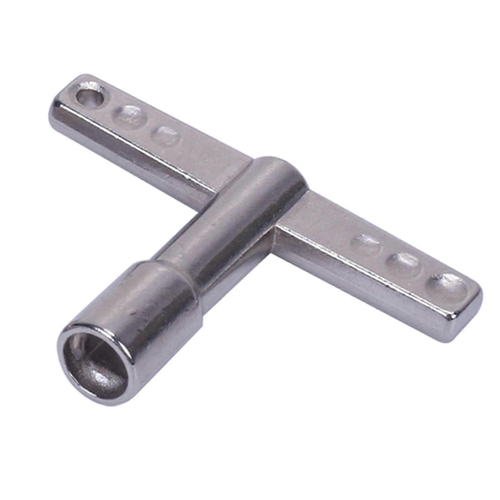 Drum Tuning Key Adjusting Wrench Silver Metal Z-shaped T-shaped Square Hole Wrench Percussion Instrument Accessory Tool