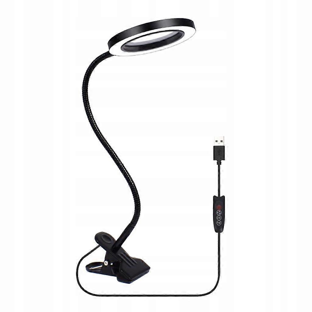 Eletecpro Magnifier Lamp, 2 X 4x Magnification, 30 W Led, Clamp