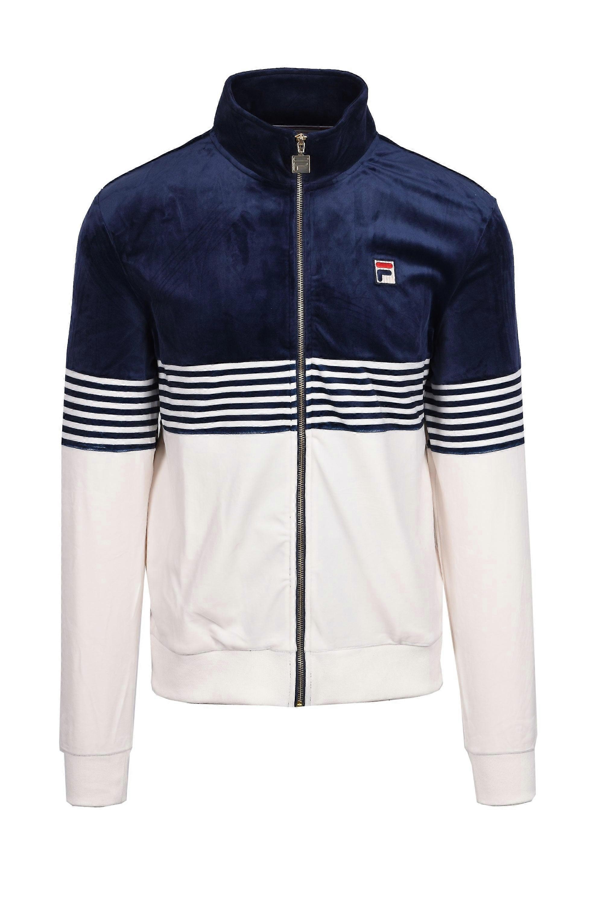 Fila Vintage Merrick Velour Track Top Fila Navy/gardenia