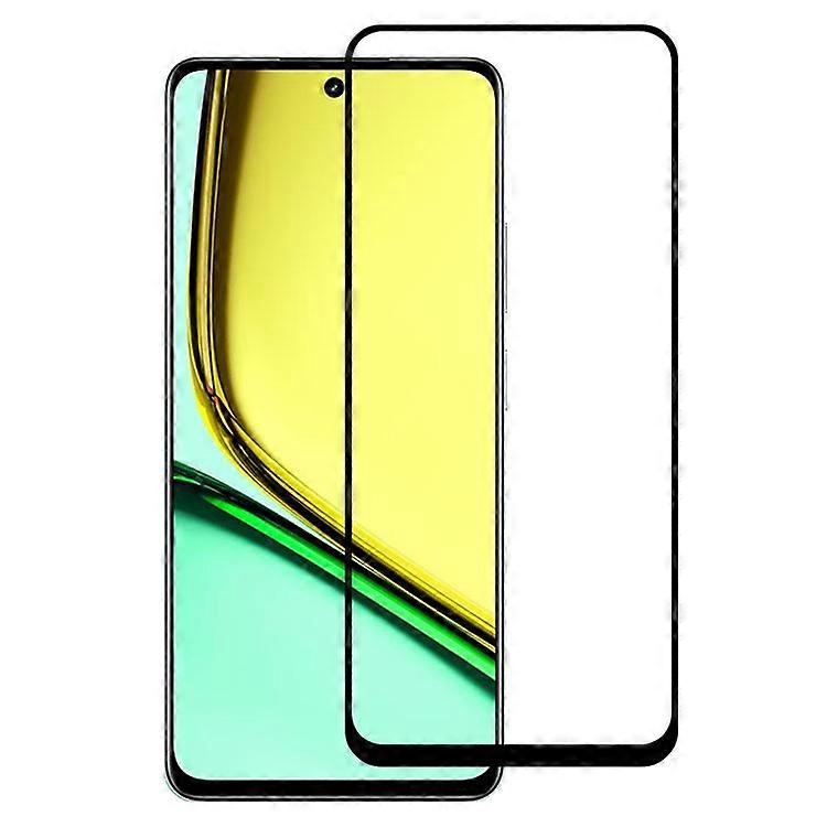 Compatible For Realme C67 5G Full Screen Protector Black Edge Silk Printing Tempered Glass