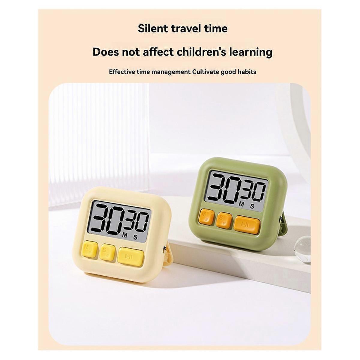 LCD Digital Kitchen Timer with Magnetic Electronic Tool for Cooking Countup Timing Cook Friendly Ala