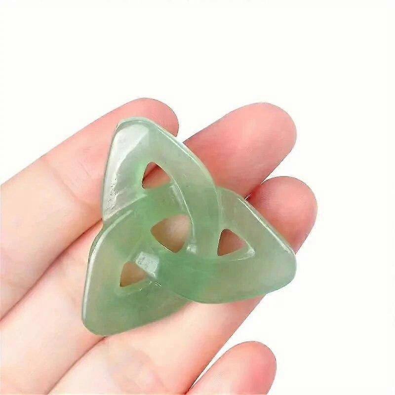 Natural Stone Lrish Knot Healing Cavring Tumble Ornament 1 Inch
