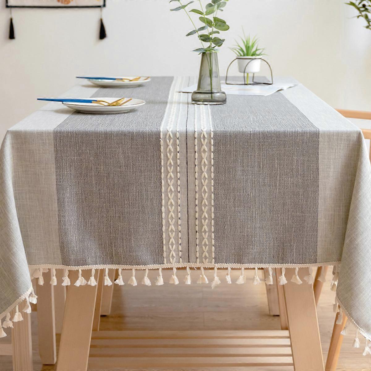 Cotton linen waterproof table cloth burlap kitchen table cloth Dining table cloth Rectangular table cloth
