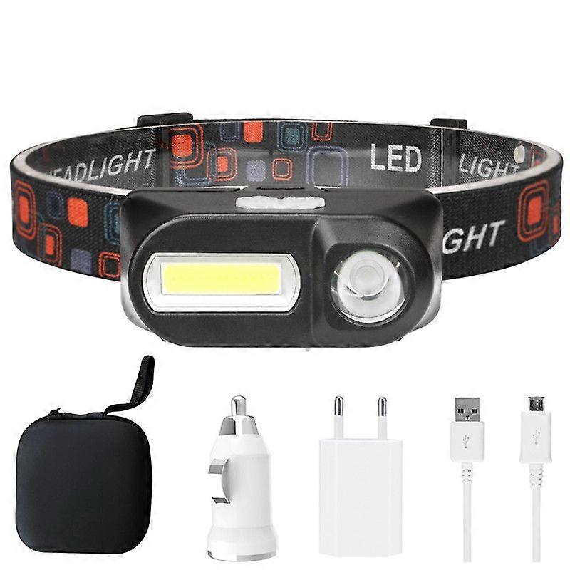 Mini Cob Xpe led fényszóró, 18650 akkumulátorral, 7 USB töltési móddal, nagyszerű kempingezéshez, vadászathoz, dropshippinghez